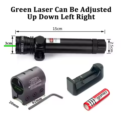 Laser Pointer Pen Green Laser Can Be Adjusted Up Down Left Right Infrared Set Sight Calibrator Hand-