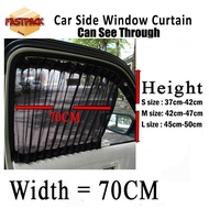 2 Windows 70cm M size Car Side Window Curtain Blind Sun Shade Can See Through