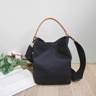質感帆布 MINI水桶包 Mini bucket bag #99黑