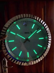 粉紅色邊 夜光Rolex 掛鐘