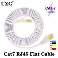 [NEW 2023] 10Gbps Cat7 20cm 50cm 1m 2m 3m 5m 10m 15m 20m CAT7 Flat STP Ethernet Network Cable RJ45 P