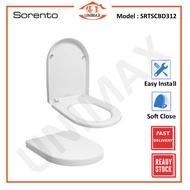 SORENTO PP Material Soft Close Toilet Bowl Seat Cover Water Closet SRTSCBD312