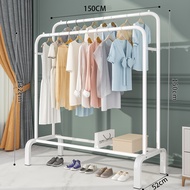 LG Double Stand Hanger Gawang Besi Kuat Stand Hanger Butik Bazar Display Rak Gantungan Baju Aestheti