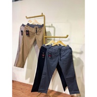 Chinos Pants Guys Long Rubber Waist RIP Colors