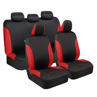5-seater car seat cover set, 9-piece, 2mm sponge polyester fabric, car seat covers with 2 zippers fo