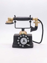 1入組復古電話形狀裝飾用品現代合成樹脂家居飾品適用於家庭裝飾