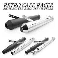 Retro Cafe Racer Motorcycle Exhaust Muffler Pipe Modified Tail System For Cg125 Gn125 Cb400ss Sr400
