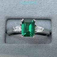 6*8 MM 2CT Paraiba Tourmaline Emerald Gemstone Engagement 925 Sterling Silver Women Ring Gift Fine J