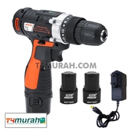 Mesin Bor Baterai Cordless Drill Bor Tangan 2Pcs Baterai 12V Aotuo