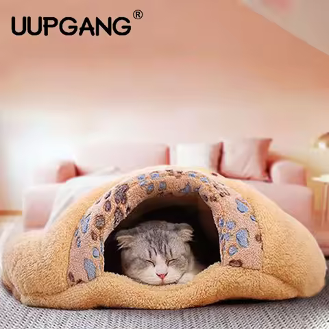 Pet Products Warm Soft Flannels Cat House Pet Mats Sleeping Bag Lovely Hamburger Puppy Cushion Rabbi