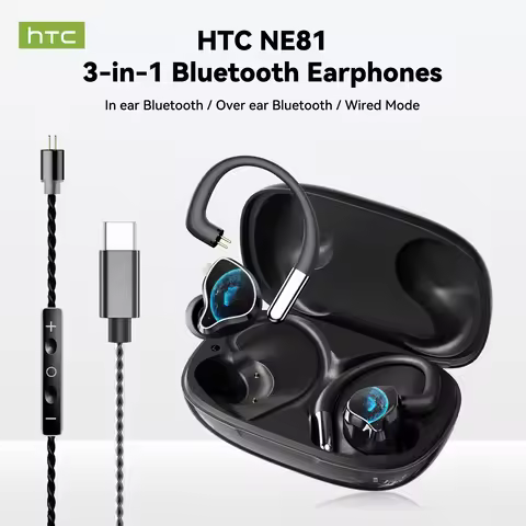 HTC NE81 TWS Wireless Earbuds Bluetooth ANC Wired Voice Control for Singing Live Streaming Touch Con