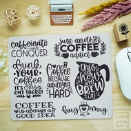 MP014 Minimalist Coffee Quotes and MP013 Book Quotes Mousepads