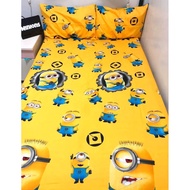 3 in 1 SINGLE SET (MINIONS) CANADIAN COTTON BEDSHEET