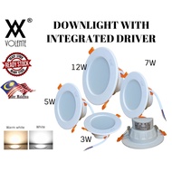 1Pc LED DOWNLIGHTS INTEGRATED DRIVER 3W 5W 7W 12W PLASTER CEILING BATHROOM LIVING ROOM BEDROOM