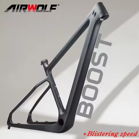 2023 AIRWOLF Carbon Frame MTB 29 Mountain Bike Hardtail Frames 148*12mm Thru Axle BOOST 29er*2.45 In