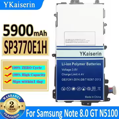Tablet Battery SP3770E1H For Samsung Galaxy Note 8.0 GT N5100 N5110 N5120 Premium Replacement 5900Ma