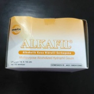 Alkafil Alcohol Hydrophil Gauze 16 Sachets / Baby Navel Strap Gauze / Alcohol Swab / Alcohol Swab