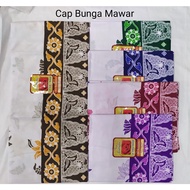 KAIN SEMBAHYANG CAP BUNGA MAWAR / SARUNG BATIK CAP BUNGA MAWAR