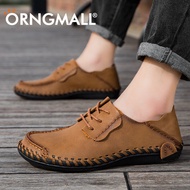 ORNGMALL Plus Size 38-48 Handmade Leather Shoes for Men Genuine Leather Formal Shoes Casual Business Leather Shoes Dress Shoes