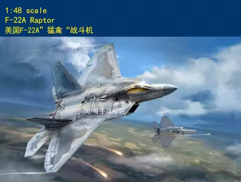 Trumpeter 62801 1/48 Scale USA F-22A Raptor Plastic Model Aircraft Kit-Scale Model Kit