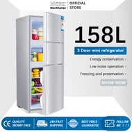 158L mini refrigerator with freezer refrigerator 3 door三门冰箱 mini freezer for room Power saving peti 