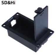 1pc Flat Mount 9V Battery Case Box Holder Black For Electric Guitar Bass Storage Cover Hot Sale(Battery are not included)