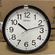 Seiko Clock QXA756K White Analog Quartz Black Case Modern Simple Decorator Wall Clock QXA756