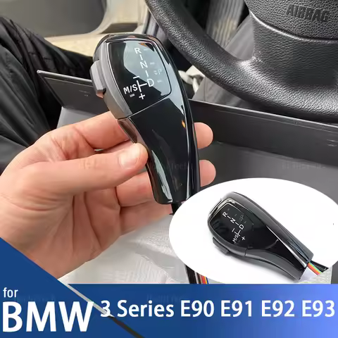For BMW 3 series E90 E91 E92 E93 M3 2004-2013 Carbon Fiber Black Silver LED Gear Shift Knob Automati