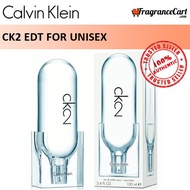 Calvin Klein cK2 EDT for Unisex (30ml/50ml/100ml/Tester) Men Women Eau de Toilette cK 2 Two White [Authentic Perfume]