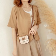 PLAYBOY - 流行小廢包 Oat milk 燕麥奶兔兔系列 - 卡其色