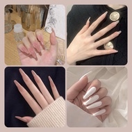 Fake Nails Set Long Nails French Nail Care Nail Beauty Design N7n7
