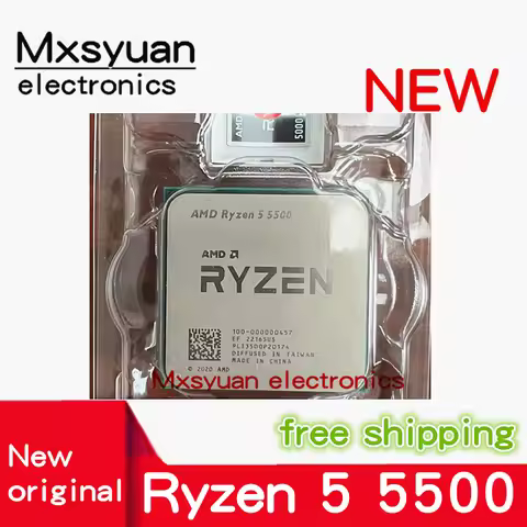 1PCS/LOT Ryzen 5 5500 CPU Processor R5 5500 100% Brand New 6-Core Socket AM4 65W Desktop Game Comput