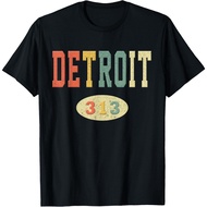 Detroit Shirt Area Code 313 T-Shirt Retro 70S Colors T-Shirt