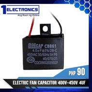 1Electronics 1pc Electric Fan Capacitor 400V-450V 4uf