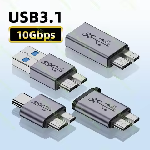 USB A/C to Micro B 3.0 Adapter 10Gbps Super Speed Data Sync Converter For Macbook Pro Samsung HDD SS