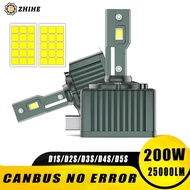 2PCS D3S LED D1S 200W Headlight Canbus Bulbs D4S D2S D8S D1R D2R D3R LED Car Super Bright Bulbs 2500