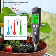 เครื่องวัดอุณหภูมิดินดิจิตอลแบบหลายจอ LCD ฟังก์ชั่นเครื่องวัดความชื้นของดิน0.00-10.00เมตร/ซม. แสงไฟก