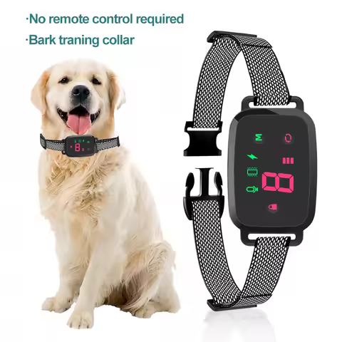 Automatic Anti Barking Dog Training Collar Rechargeable Bark Stopper Effective Stop Barking IP67 Wat