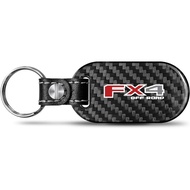 Made for Ford F-150 FX4 Off Road 100% Real Black Carbon Fiber Tag Style Key Chain