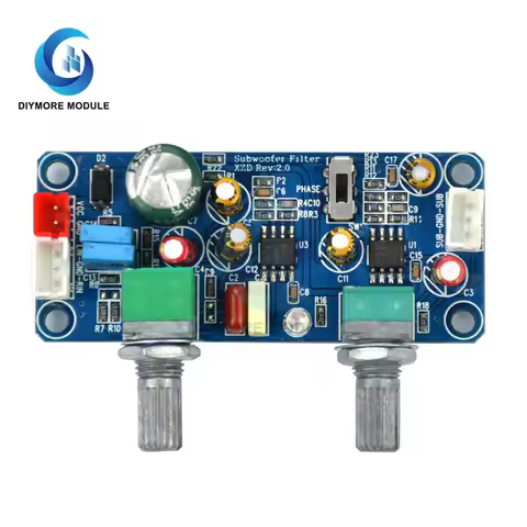 Low Pass Filter Bass Subwoofer Pre-AMP Amplifier Board DC 9-32V Mono/Dual Channel Preamplifier with 