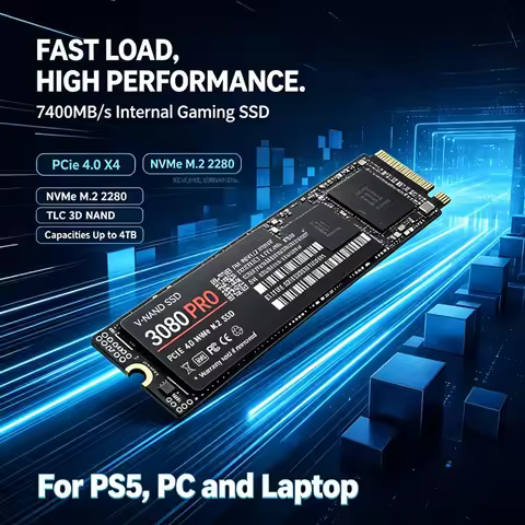Gaming M.2 NVMe SSD 3080PRO PCIe 4.0 X4 7400MB/s TLC 3D NAND 2280 Internal Drive 500GB 1TB 2TB 4TB f