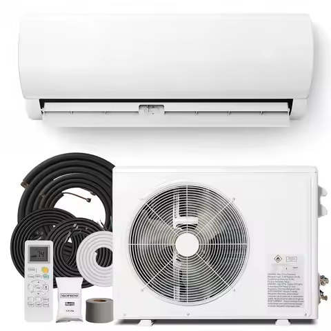 18000 BTU Mini Split AC/Heating System, 19 SEER2 230V Inverter Air Conditioner with 1 Ton Heat pump,
