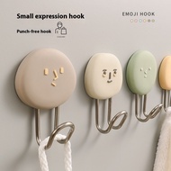Small Emoji Cartoon Hook Strong Load-Bearing No-Perforation Hook Non-Marking Glue Bathroom Kitchen D