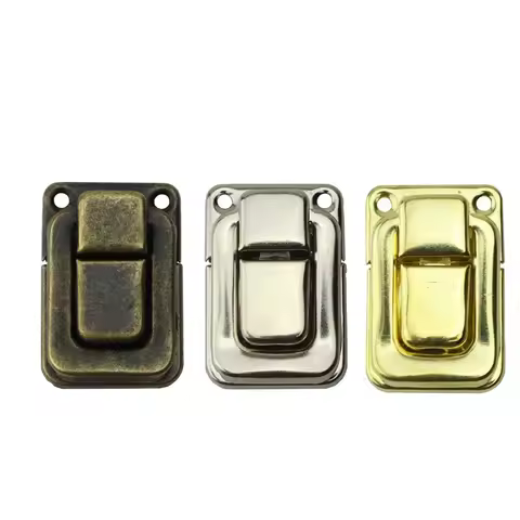 10Pcs Antique Bronze Box Hasps Iron Lock Catch Latches for Jewelry Chest Box Suitcase Buckle Clip Cl