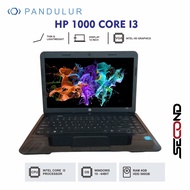 Laptop HP 1000 Core i3 Second
