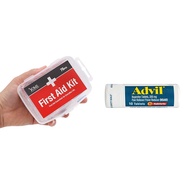 DMI 76-Piece First-Aid Kit and Advil 200mg Ibuprofen Pain Reliever, 10 Coated Tablets