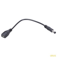 Lidu12 DC5 5x2 5mm Male to Micro USB 5pin Female DC Power Supply Extension Cord 22AWG 3A Adapter Cab