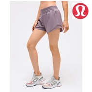 Lululemon new mesh drawstring sports shorts women's breathable fashion casual yoga pants Running fitness pants