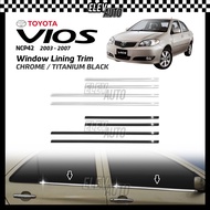 Toyota Vios NCP42 2003 - 2007Window Lining Door Belt Moulding Stainless Steel Window Trim Accessorie