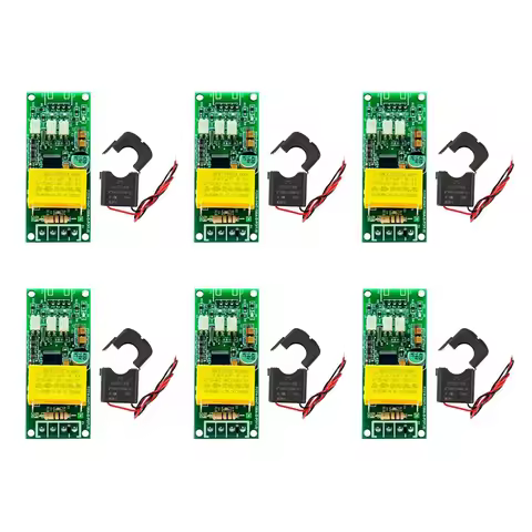HOT SALE 6X 100A PZEM 004T Version Wattmeter+Open CT Kwh Meter Volt Amp Current Test Module For Ardu